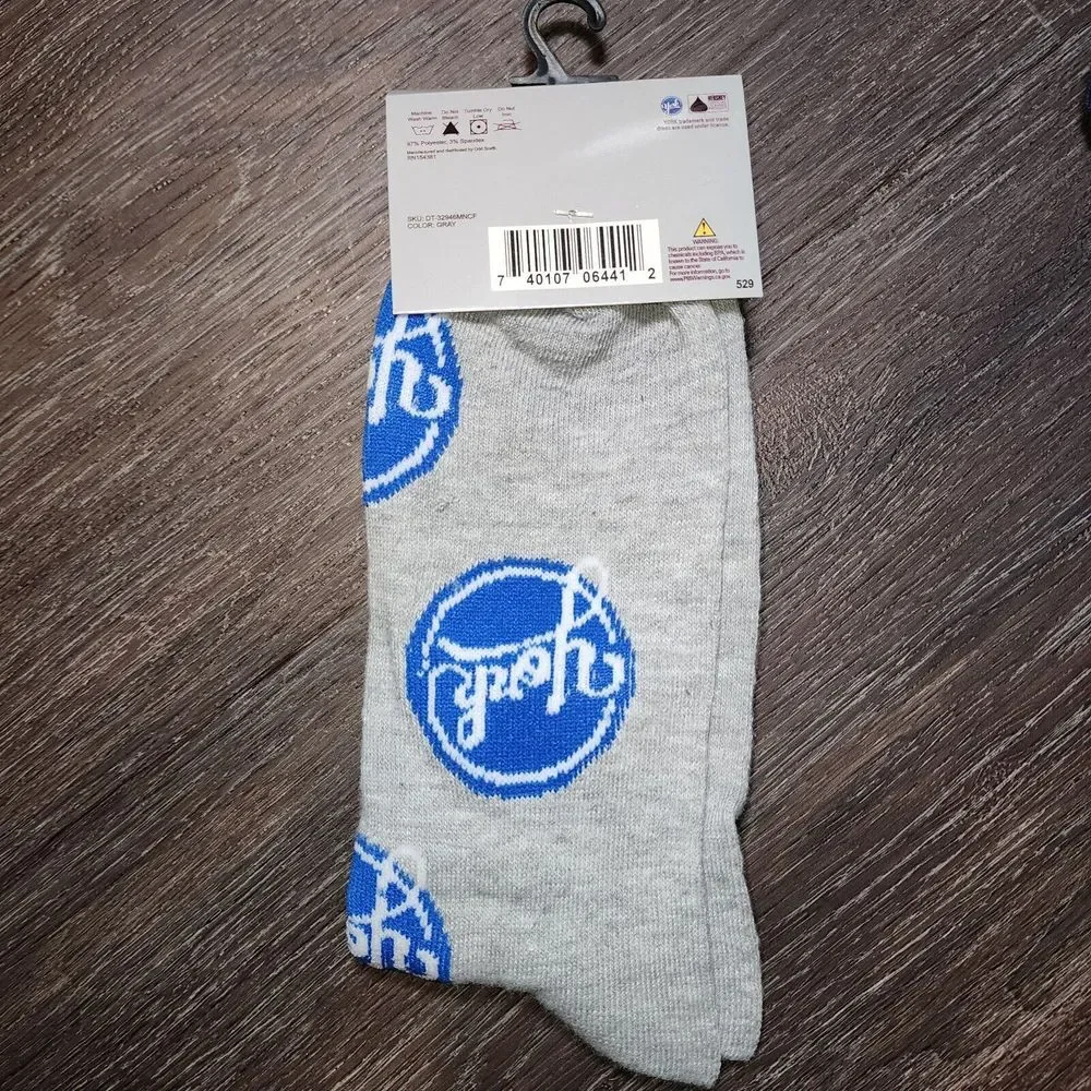York Peppermint Patty‎ Crew Socks Men Size 6-12 Odd Sox Food Gift One-Pair